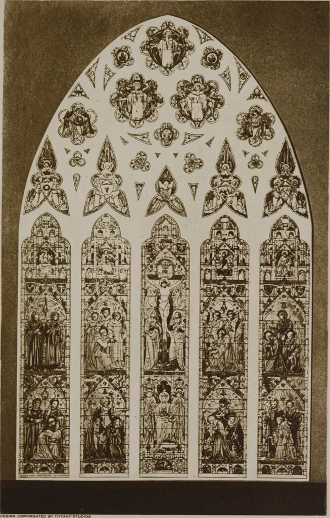 An illustration from Tiffany favrile glass, Tiffany windows, Tiffany mosaics, Tiffany monuments, Tiffany granite [electronic resource], 1922, leaf 20