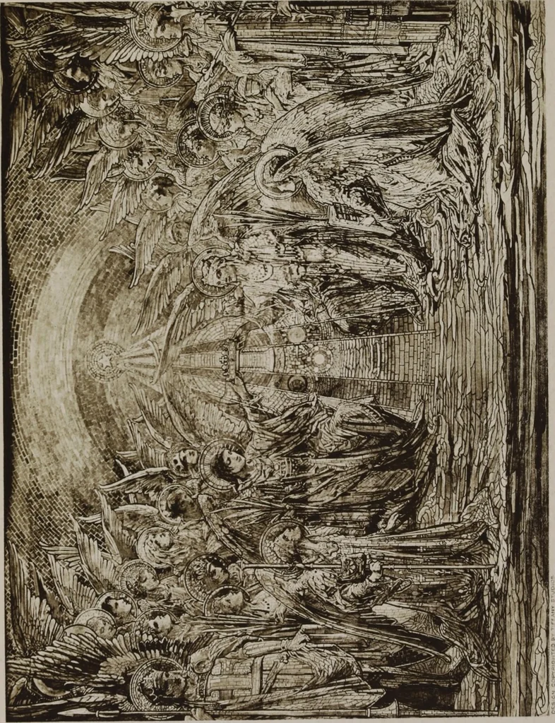 An illustration from Tiffany favrile glass, Tiffany windows, Tiffany mosaics, Tiffany monuments, Tiffany granite [electronic resource], 1922, leaf 65