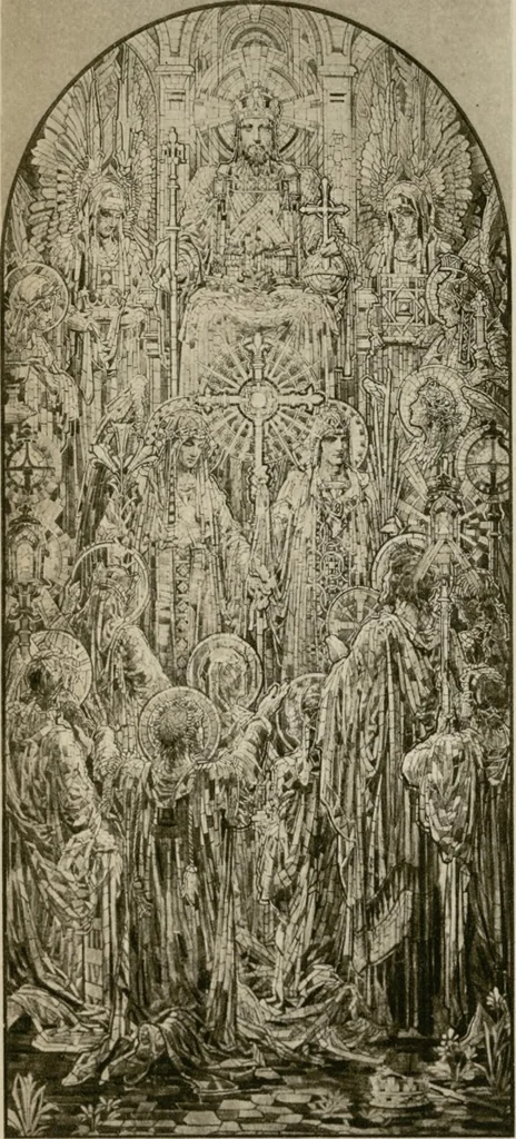 An illustration from Tiffany favrile glass, Tiffany windows, Tiffany mosaics, Tiffany monuments, Tiffany granite [electronic resource], 1922, leaf 77