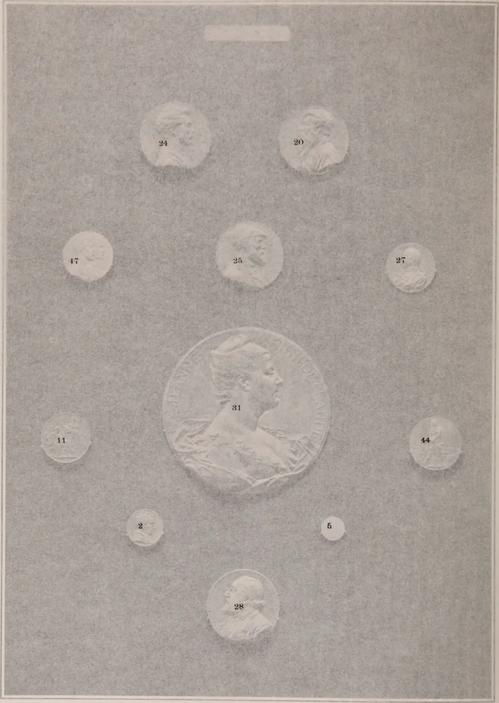 An illustration from Catalogue of the international exhibition of contemporary medals. March, 1910 [electronic resource], 1911, leaf 101