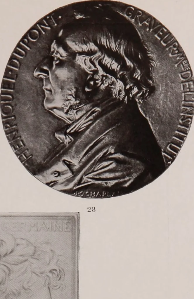 An illustration from Catalogue of the international exhibition of contemporary medals. March, 1910 [electronic resource], 1911, leaf 102