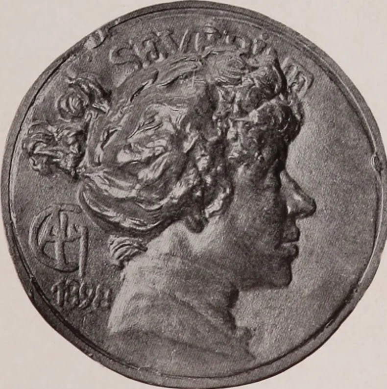 An illustration from Catalogue of the international exhibition of contemporary medals. March, 1910 [electronic resource], 1911, leaf 108