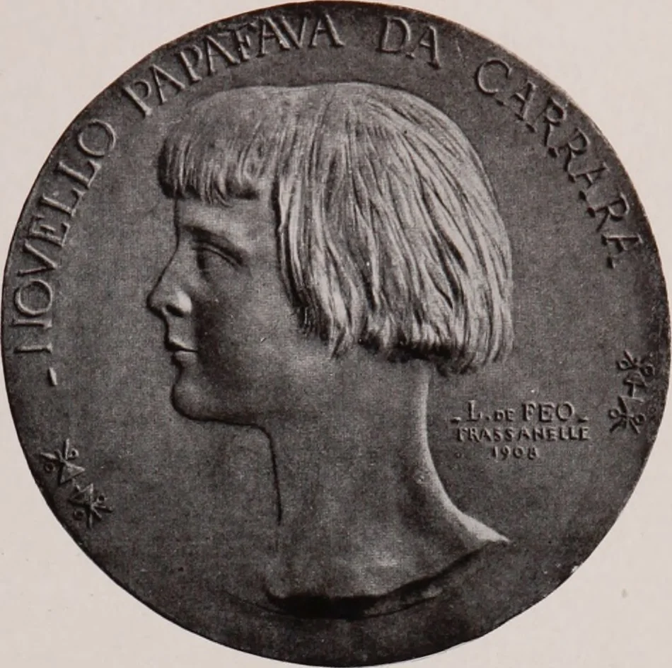 An illustration from Catalogue of the international exhibition of contemporary medals. March, 1910 [electronic resource], 1911, leaf 136