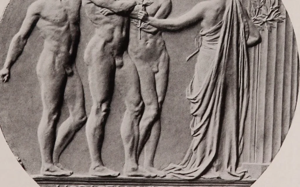 An illustration from Catalogue of the international exhibition of contemporary medals. March, 1910 [electronic resource], 1911, leaf 140