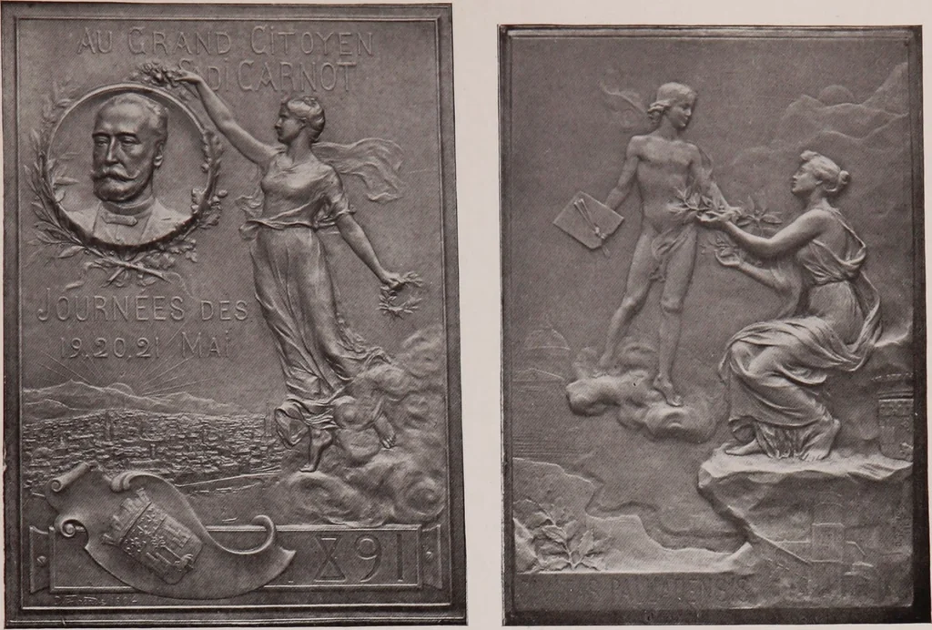 An illustration from Catalogue of the international exhibition of contemporary medals. March, 1910 [electronic resource], 1911, leaf 144
