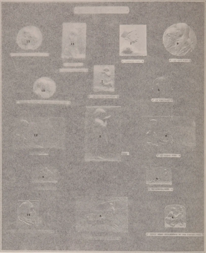 An illustration from Catalogue of the international exhibition of contemporary medals. March, 1910 [electronic resource], 1911, leaf 159