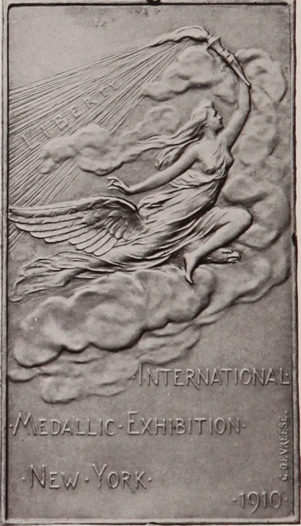 An illustration from Catalogue of the international exhibition of contemporary medals. March, 1910 [electronic resource], 1911, leaf 17