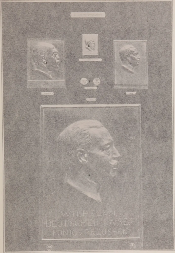 An illustration from Catalogue of the international exhibition of contemporary medals. March, 1910 [electronic resource], 1911, leaf 180