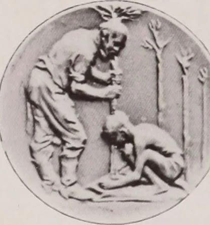 An illustration from Catalogue of the international exhibition of contemporary medals. March, 1910 [electronic resource], 1911, leaf 183