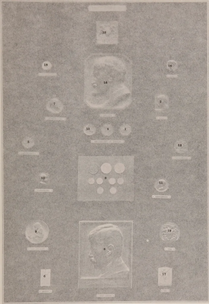 An illustration from Catalogue of the international exhibition of contemporary medals. March, 1910 [electronic resource], 1911, leaf 184