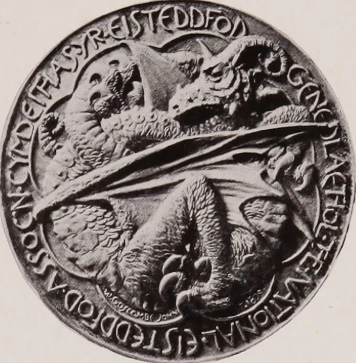 An illustration from Catalogue of the international exhibition of contemporary medals. March, 1910 [electronic resource], 1911, leaf 196