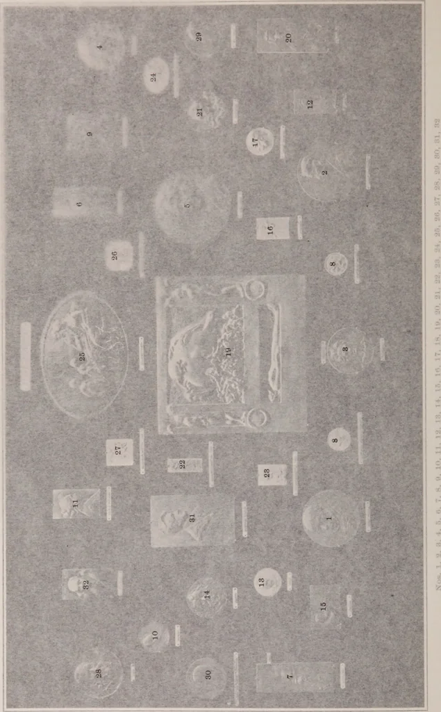 An illustration from Catalogue of the international exhibition of contemporary medals. March, 1910 [electronic resource], 1911, leaf 213