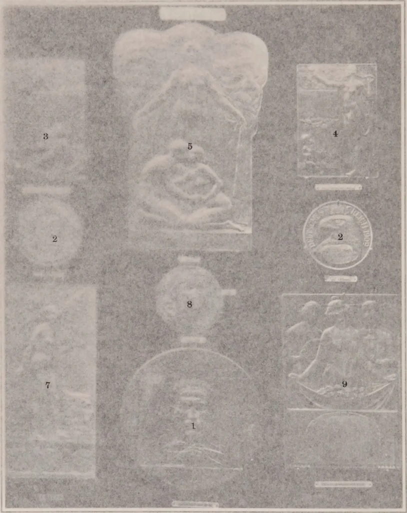An illustration from Catalogue of the international exhibition of contemporary medals. March, 1910 [electronic resource], 1911, leaf 215