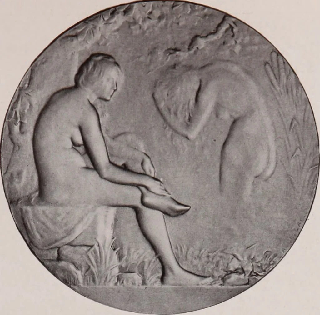 An illustration from Catalogue of the international exhibition of contemporary medals. March, 1910 [electronic resource], 1911, leaf 218
