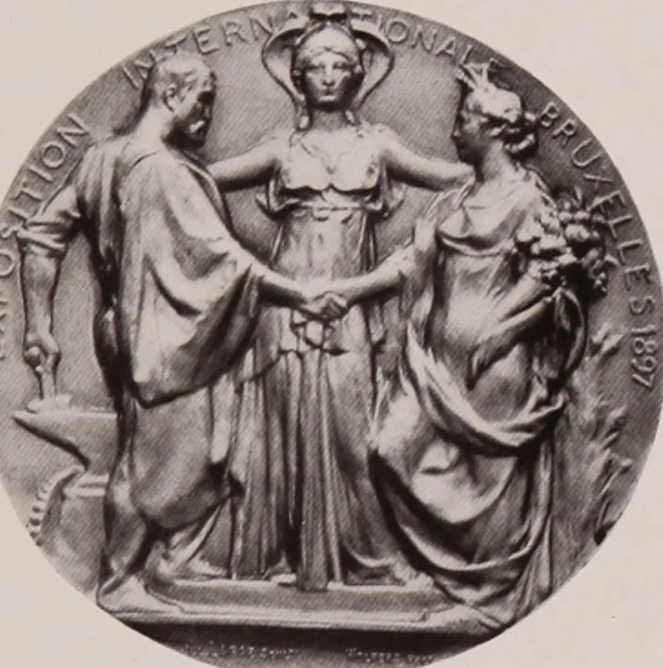 An illustration from Catalogue of the international exhibition of contemporary medals. March, 1910 [electronic resource], 1911, leaf 220