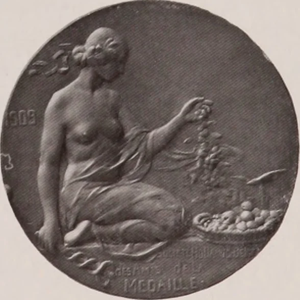 An illustration from Catalogue of the international exhibition of contemporary medals. March, 1910 [electronic resource], 1911, leaf 226