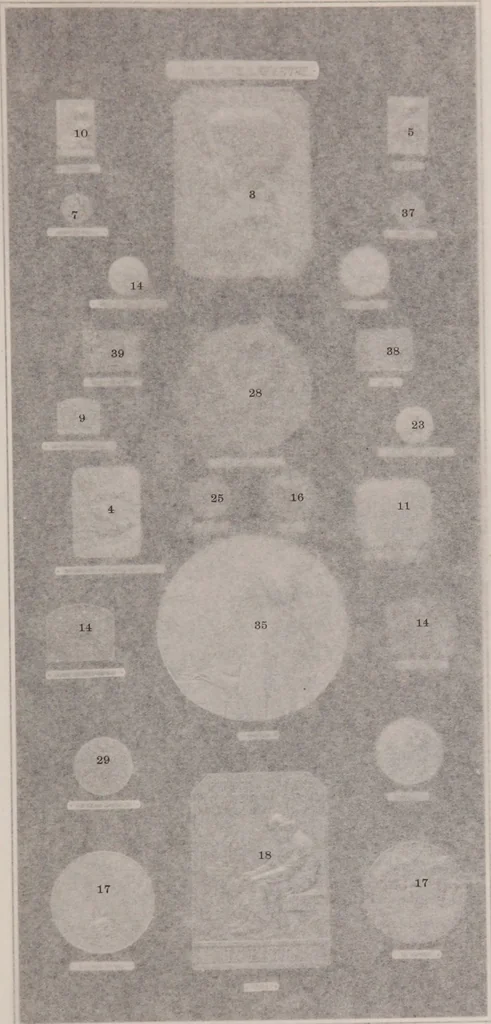 An illustration from Catalogue of the international exhibition of contemporary medals. March, 1910 [electronic resource], 1911, leaf 230