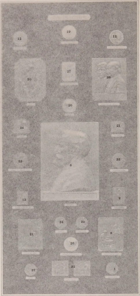 An illustration from Catalogue of the international exhibition of contemporary medals. March, 1910 [electronic resource], 1911, leaf 231
