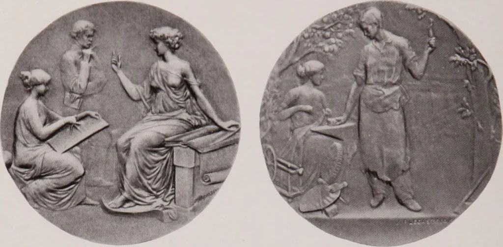 An illustration from Catalogue of the international exhibition of contemporary medals. March, 1910 [electronic resource], 1911, leaf 233