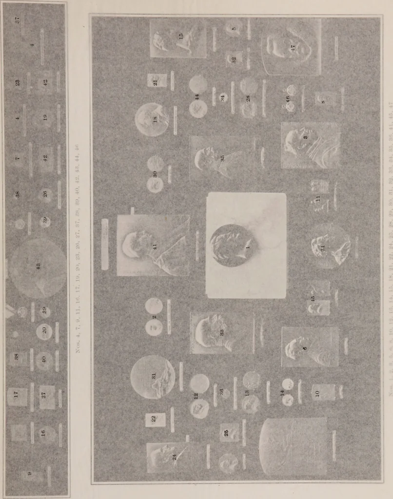 An illustration from Catalogue of the international exhibition of contemporary medals. March, 1910 [electronic resource], 1911, leaf 250