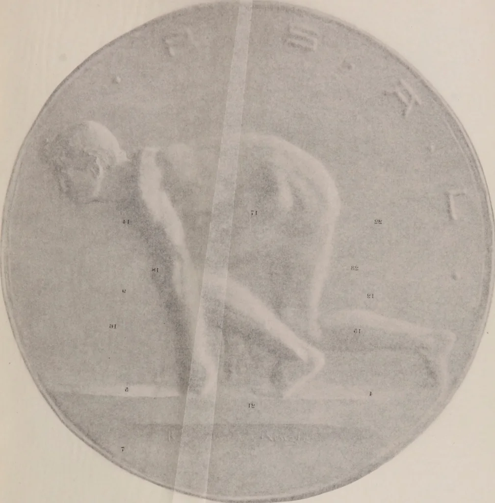 An illustration from Catalogue of the international exhibition of contemporary medals. March, 1910 [electronic resource], 1911, leaf 256