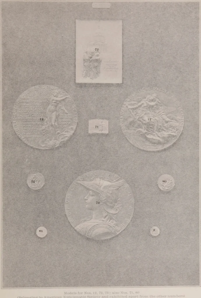 An illustration from Catalogue of the international exhibition of contemporary medals. March, 1910 [electronic resource], 1911, leaf 322
