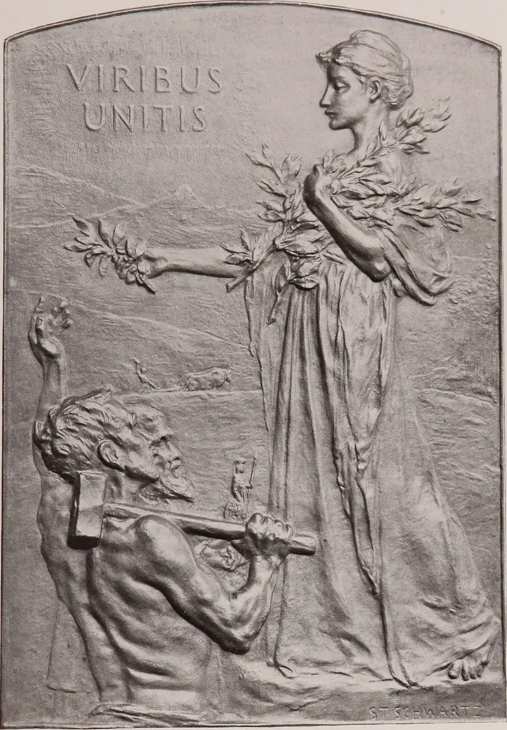 An illustration from Catalogue of the international exhibition of contemporary medals. March, 1910 [electronic resource], 1911, leaf 346