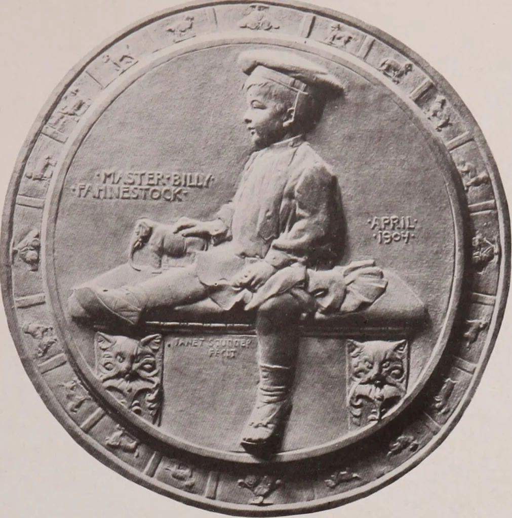 An illustration from Catalogue of the international exhibition of contemporary medals. March, 1910 [electronic resource], 1911, leaf 350