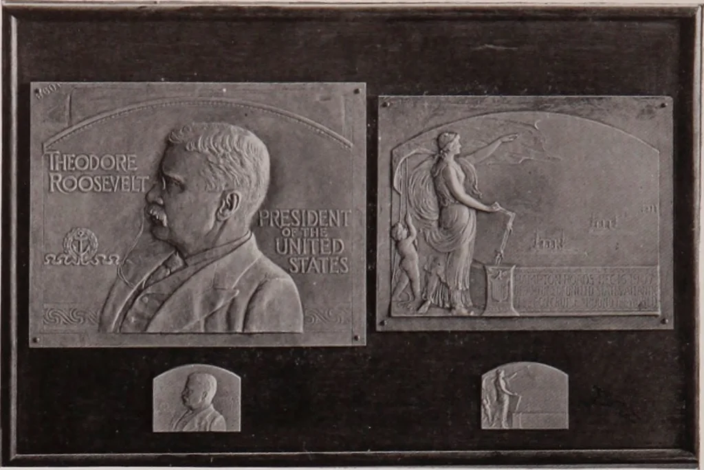 An illustration from Catalogue of the international exhibition of contemporary medals. March, 1910 [electronic resource], 1911, leaf 383
