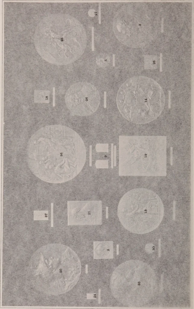 An illustration from Catalogue of the international exhibition of contemporary medals. March, 1910 [electronic resource], 1911, leaf 69