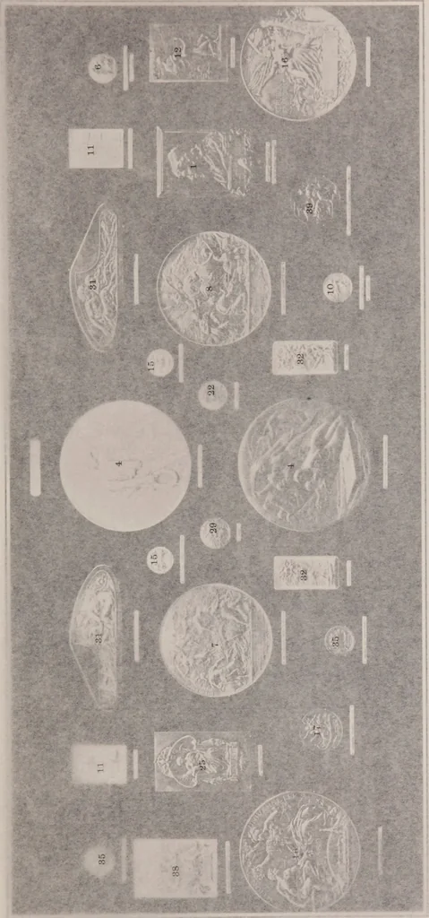 An illustration from Catalogue of the international exhibition of contemporary medals. March, 1910 [electronic resource], 1911, leaf 70