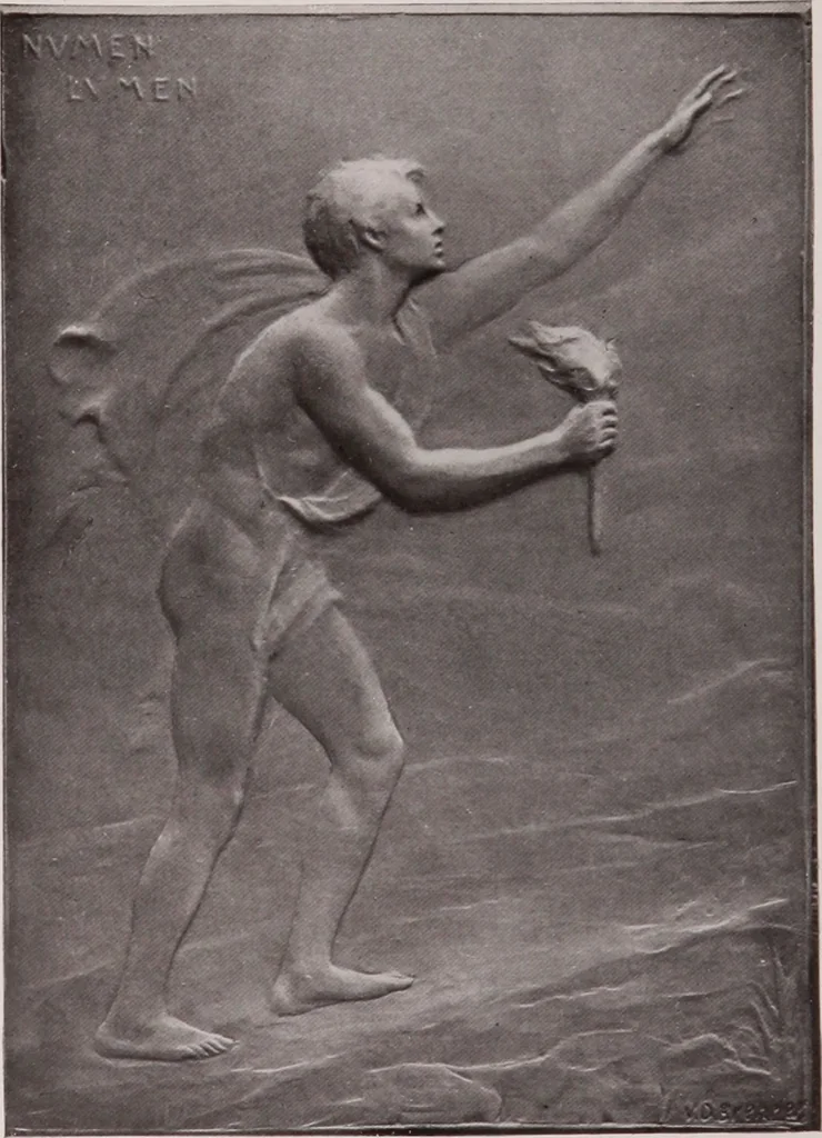 An illustration from Catalogue of the international exhibition of contemporary medals. March, 1910 [electronic resource], 1911, leaf 77