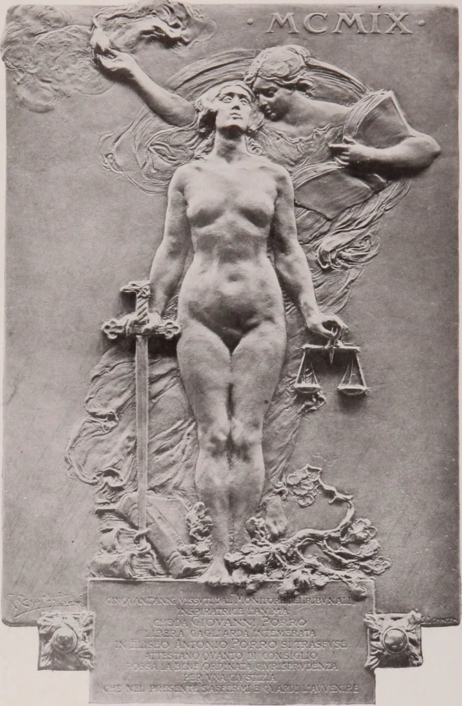 An illustration from Catalogue of the international exhibition of contemporary medals. March, 1910 [electronic resource], 1911, leaf 95
