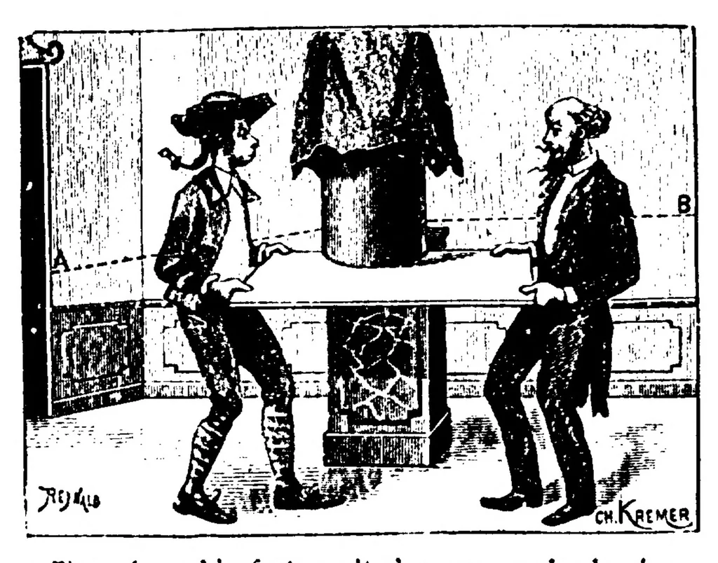 An illustration from Le magicien amateur : tours de physique amusante faciles pour tous : Deuxième série / par Magus, 1897, leaf 261