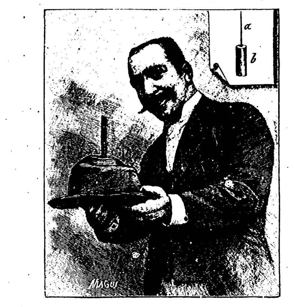 An illustration from Le magicien amateur : tours de physique amusante faciles pour tous : Deuxième série / par Magus, 1897, leaf 27