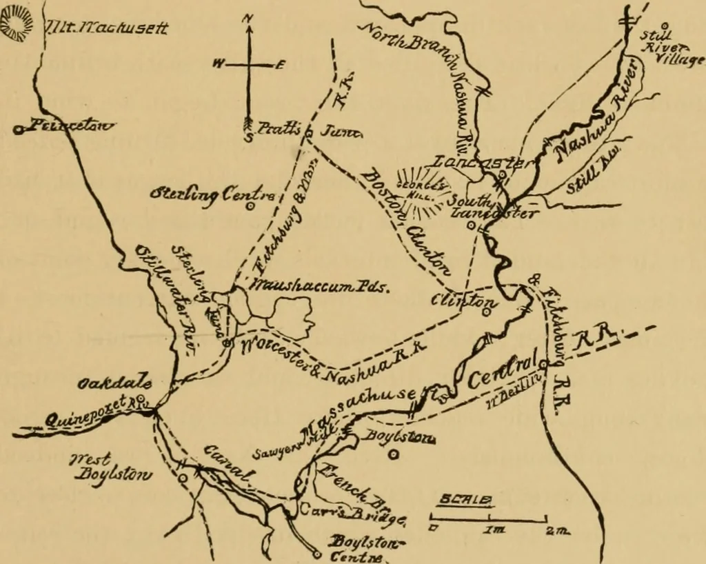 An illustration from Boating trips on New England rivers, 1884, leaf 156