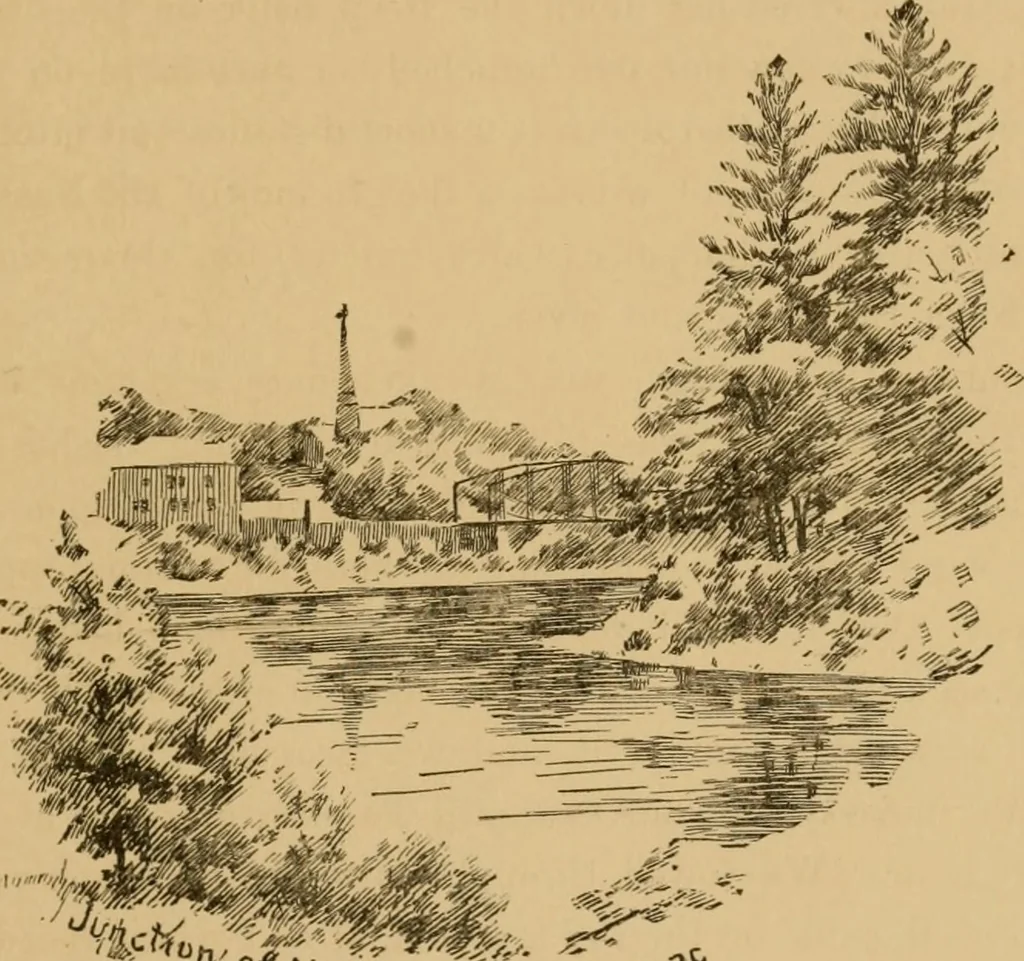 An illustration from Boating trips on New England rivers, 1884, leaf 178
