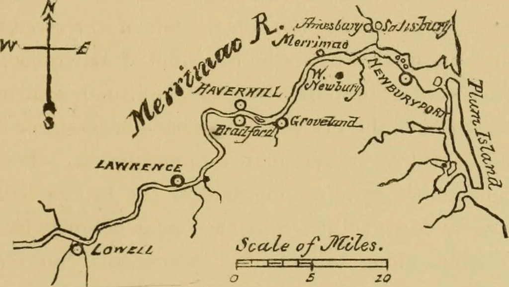 An illustration from Boating trips on New England rivers, 1884, leaf 54