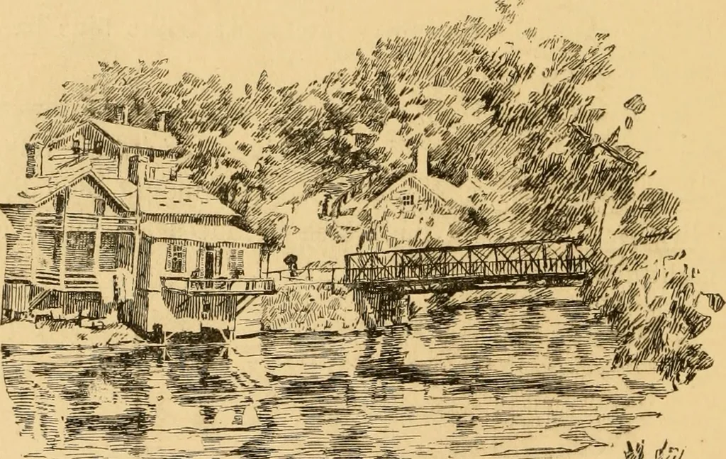 An illustration from Boating trips on New England rivers, 1884, leaf 97