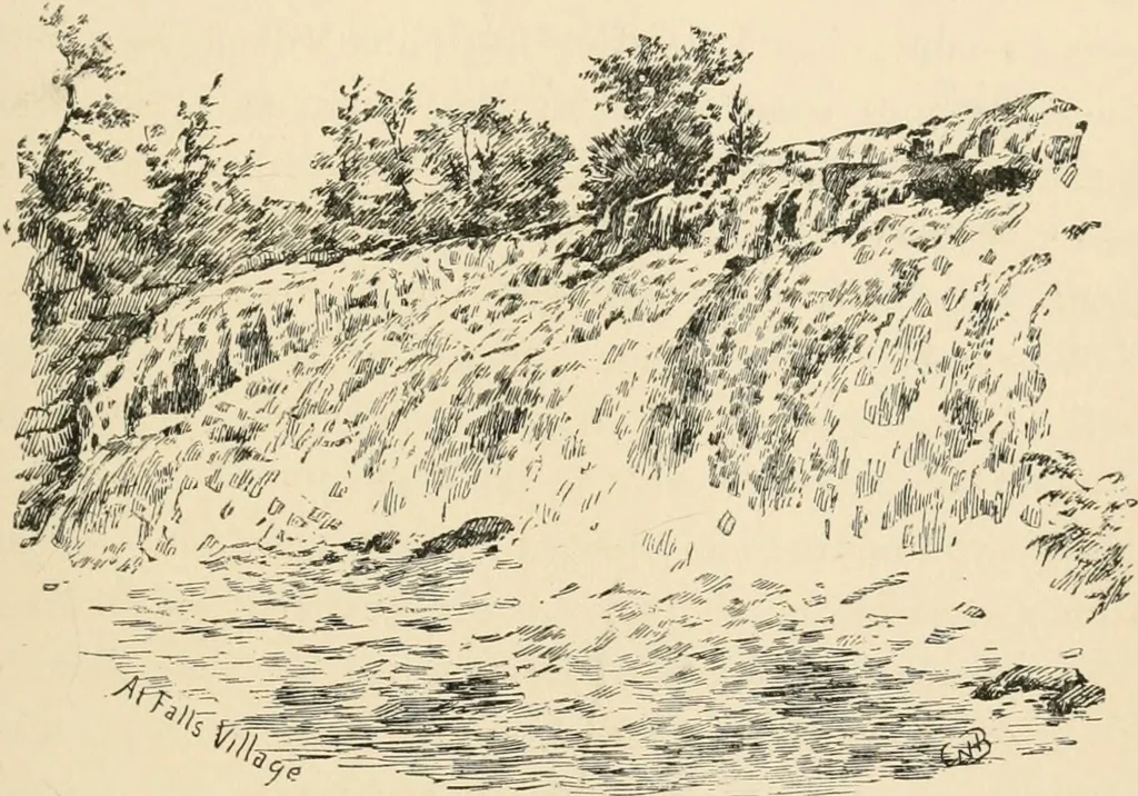 An illustration from Boating trips on New England rivers, 1884, leaf 106