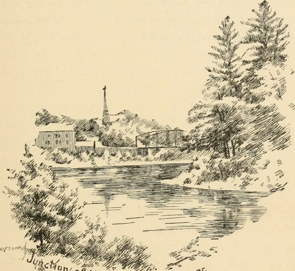 An illustration from Boating trips on New England rivers, 1884, leaf 178