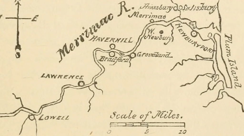An illustration from Boating trips on New England rivers, 1884, leaf 54