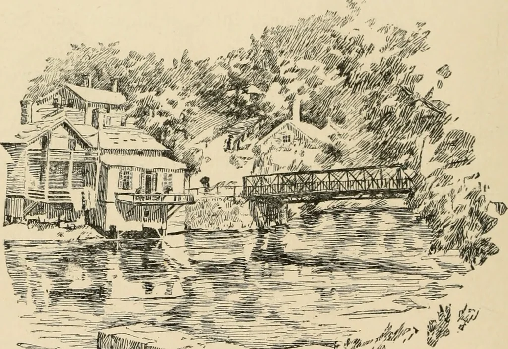 An illustration from Boating trips on New England rivers, 1884, leaf 97