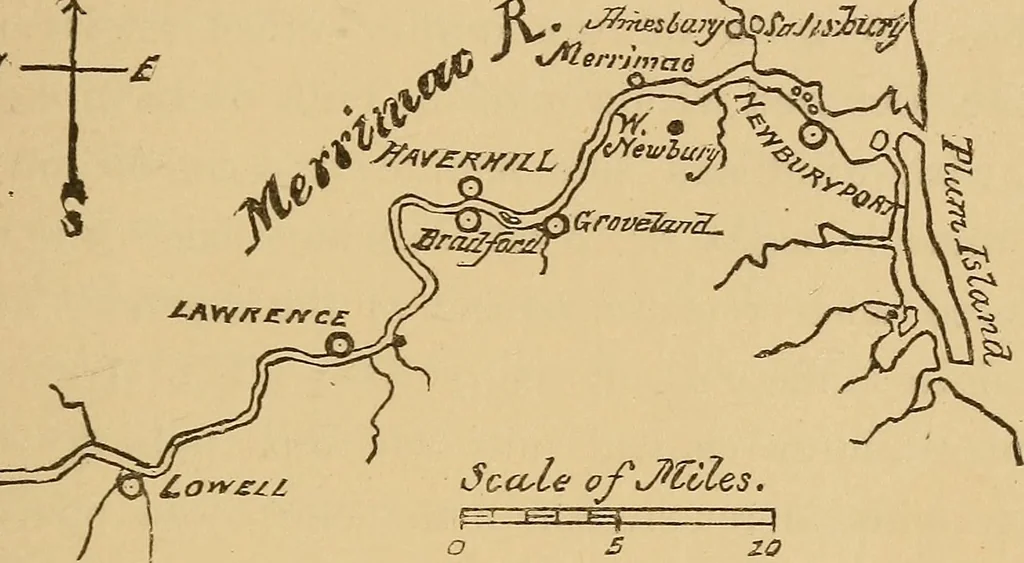 An illustration from Boating trips on New England rivers, 1884, leaf 54