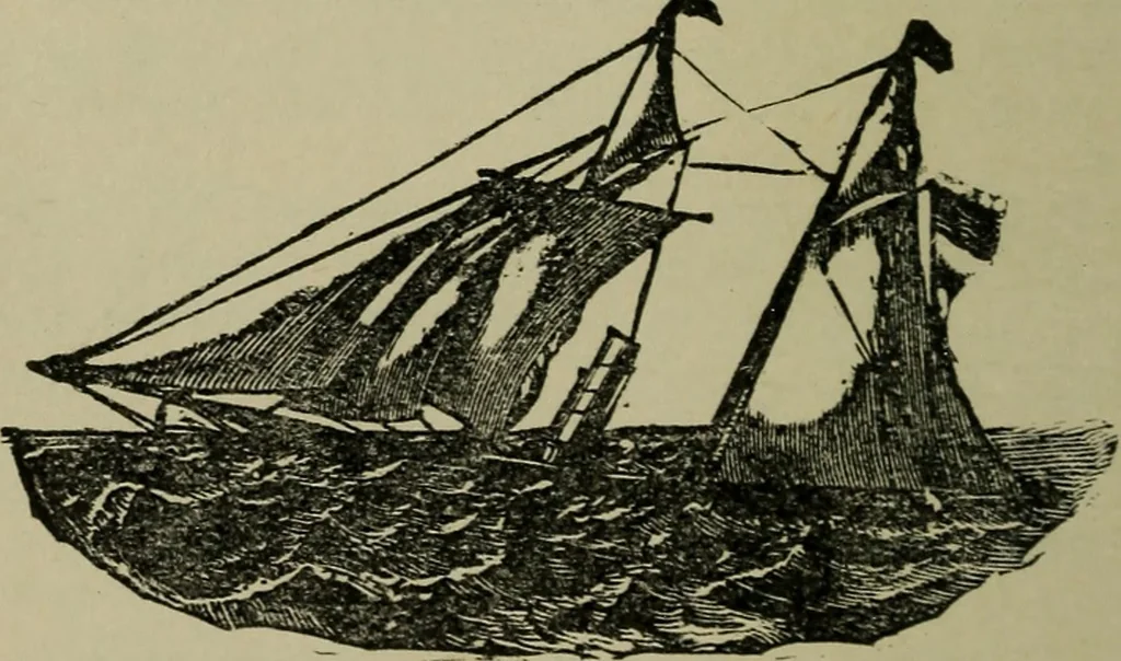 An illustration from Boat sailing in fair weather and foul, 1895, leaf 183