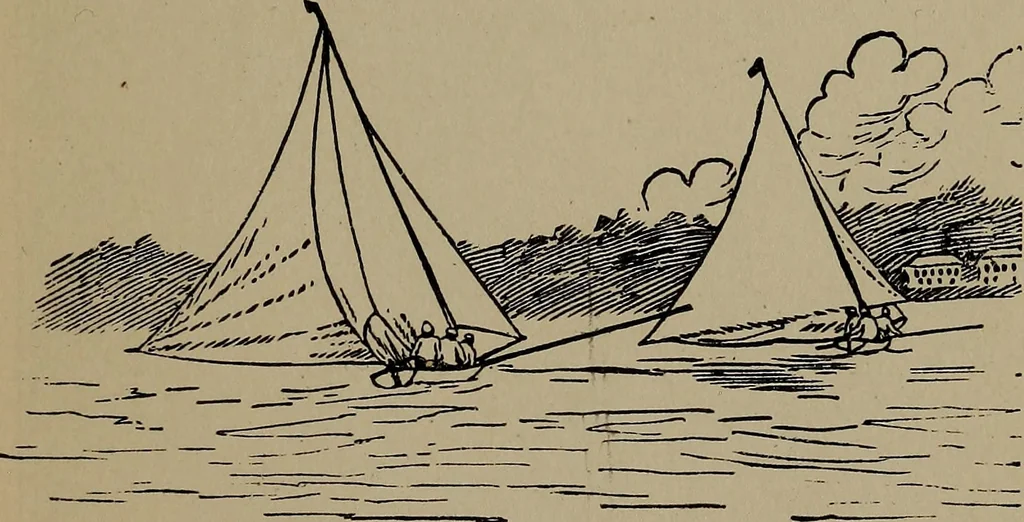 An illustration from Boat sailing in fair weather and foul, 1903, leaf 180