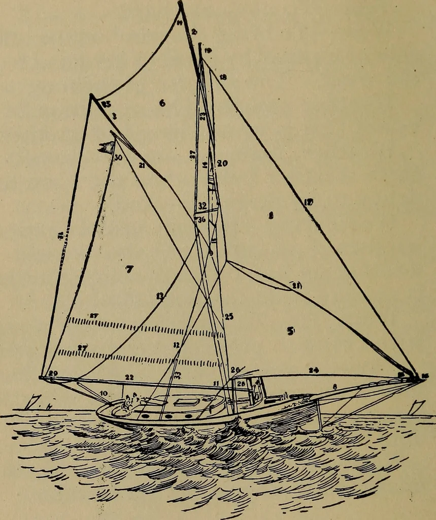 An illustration from Boat sailing in fair weather and foul, 1903, leaf 243