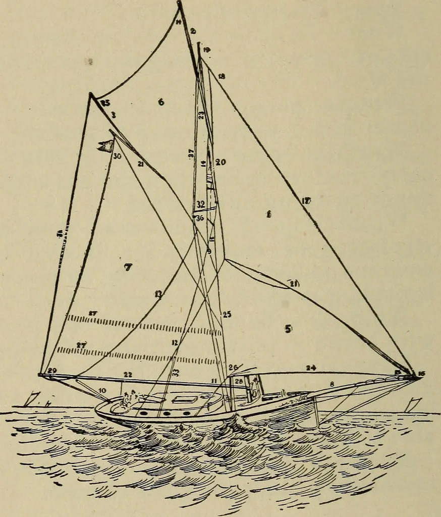 An illustration from Boat sailing in fair weather and foul, 1903, leaf 245