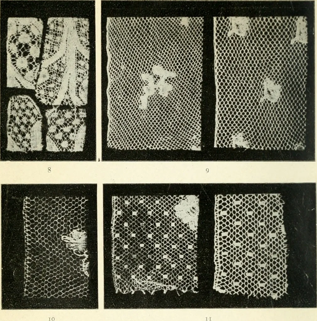 An illustration from Bobbins of Belgium; a book of Belgian lace, lace-workers, lace-schools and lace-villages, 1920, leaf 11