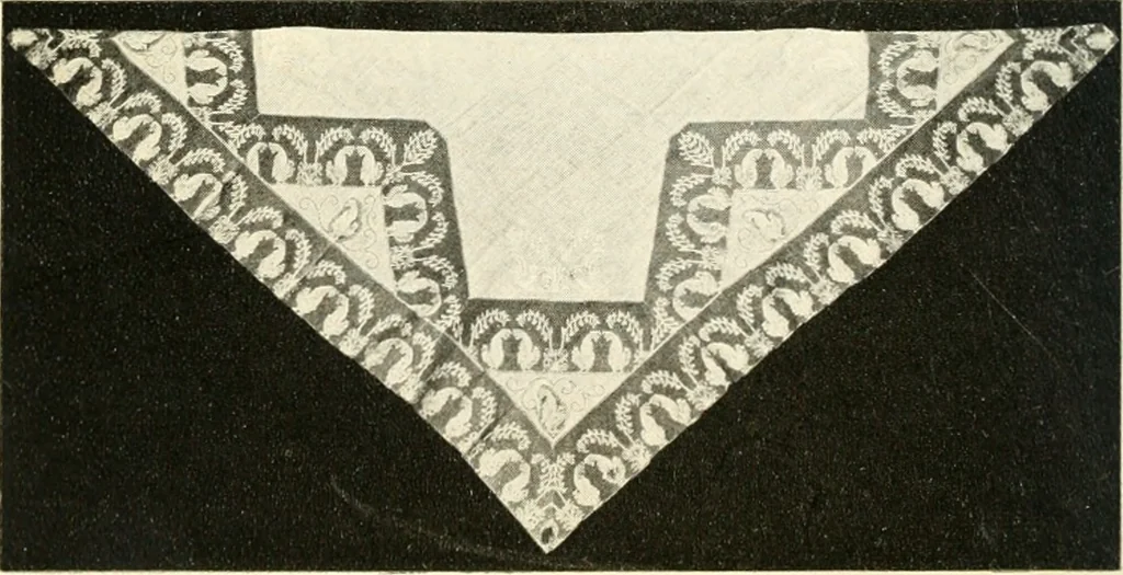 An illustration from Bobbins of Belgium; a book of Belgian lace, lace-workers, lace-schools and lace-villages, 1920, leaf 153